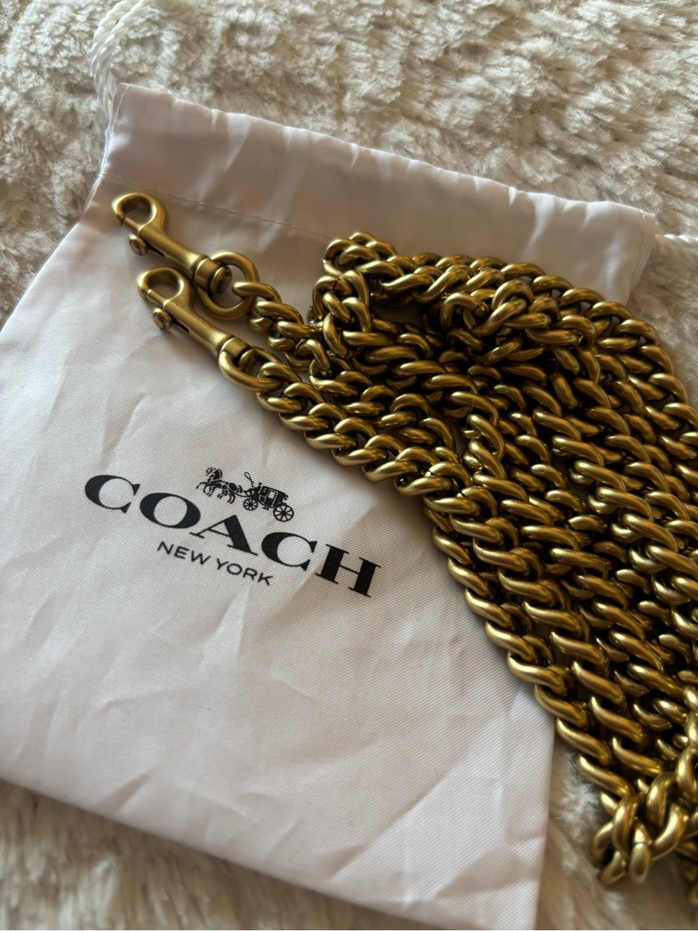 COACH Dinky Chain Strap in Brass